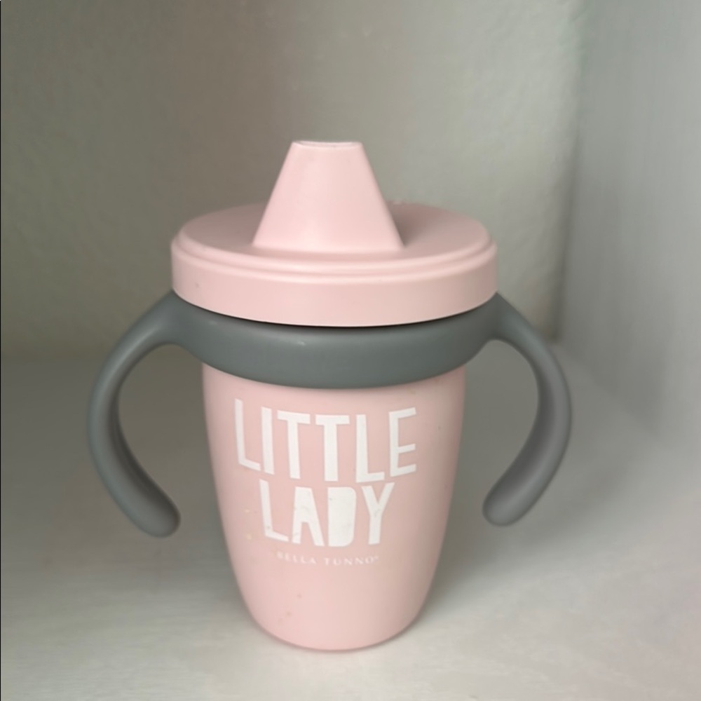 New Bella Tunno Modern Pink and Gray Sippy Cup
